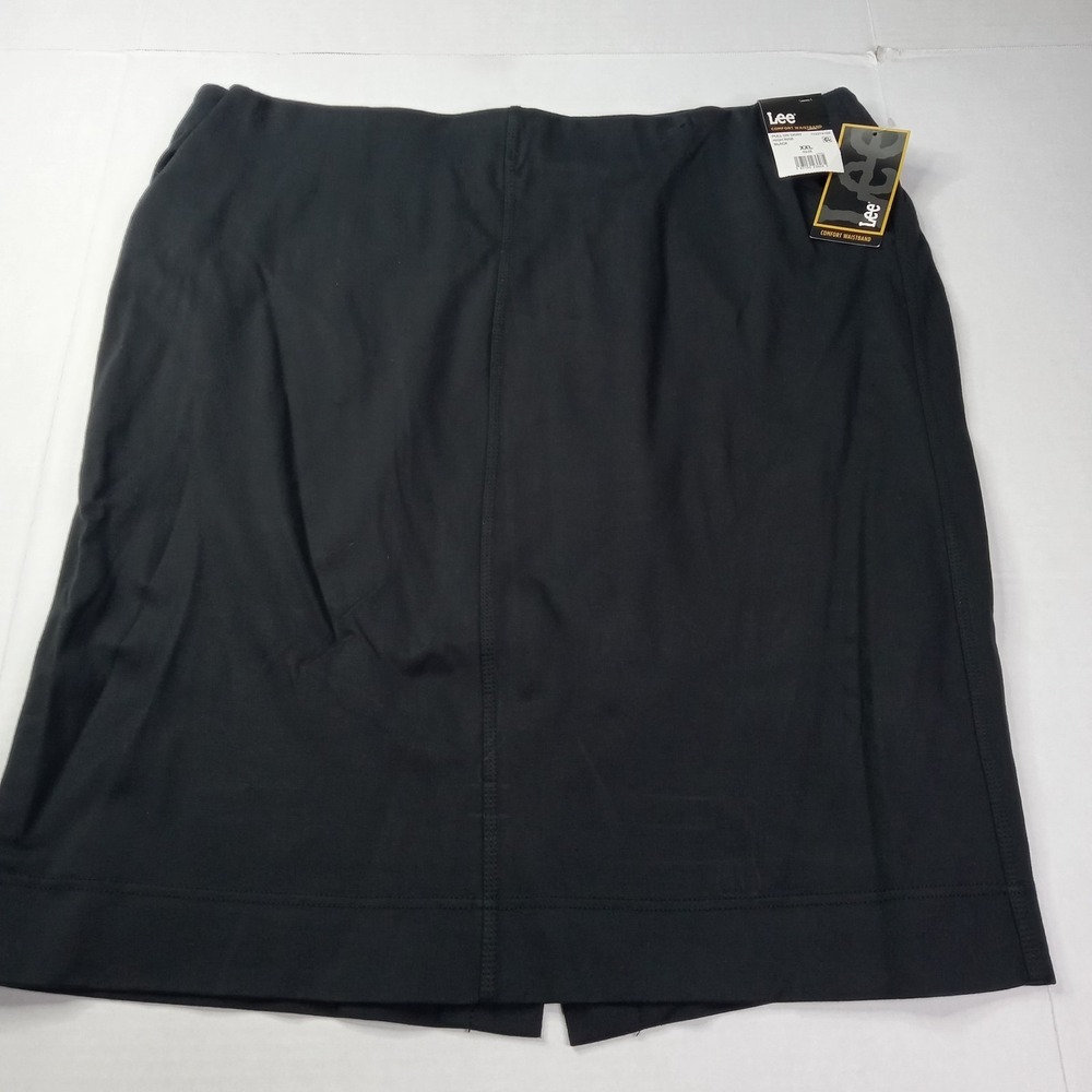 Lee Comfort Waistband Women's‎ Size 2XL XXL Pull On Skirt Black High Rise